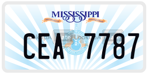 CEA7787  license plate in MS