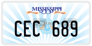 CEC689  license plate in MS