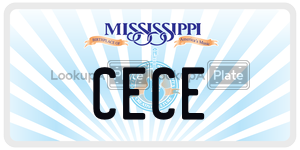 CECE  license plate in MS