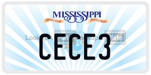 CECE3  license plate in MS