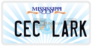 CECLARK  license plate in MS