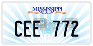 CEE772  license plate in MS