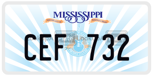 CEF732  license plate in MS