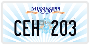 CEH203  license plate in MS