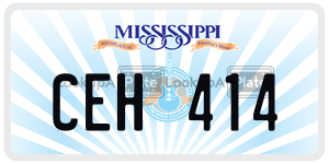 CEH414  license plate in MS