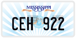 CEH922  license plate in MS