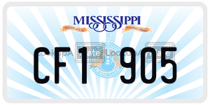 CF1905  license plate in MS