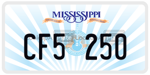 CF5250  license plate in MS