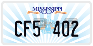 CF5402  license plate in MS