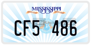 CF5486  license plate in MS