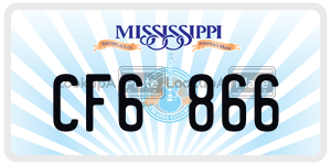 CF6866  license plate in MS