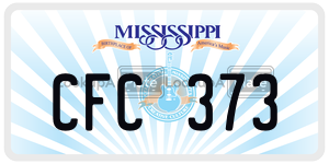 CFC373  license plate in MS