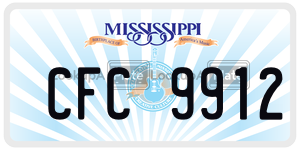 CFC9912  license plate in MS