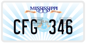 CFG346 license plate in Mississippi