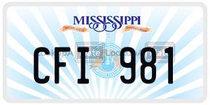 CFI981  license plate in MS