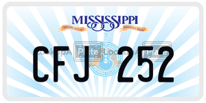 CFJ252  license plate in MS