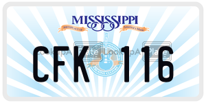 CFK116  license plate in MS