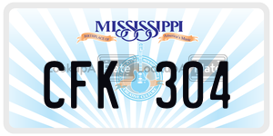 CFK304  license plate in MS
