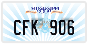 CFK906  license plate in MS
