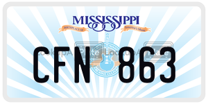 CFN863  license plate in MS