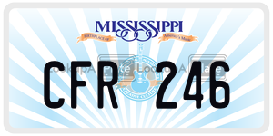 CFR246  license plate in MS