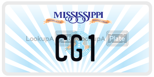 CG1  license plate in MS