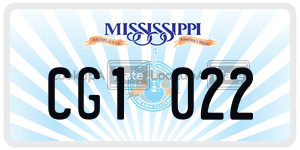 CG1022  license plate in MS