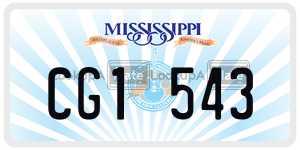CG1543  license plate in MS