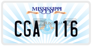 CGA116  license plate in MS