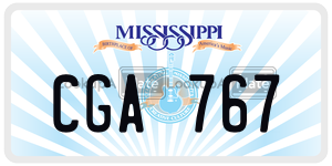 CGA767  license plate in MS