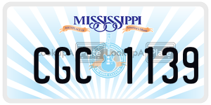 CGC1139  license plate in MS