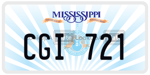 CGI721  license plate in MS