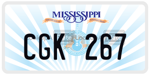 CGK267  license plate in MS