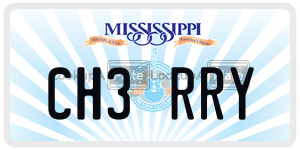 CH3RRY  license plate in MS