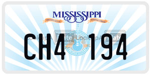 CH4194  license plate in MS