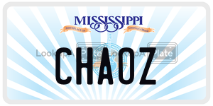 CHAOZ  license plate in MS