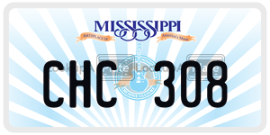 CHC308  license plate in MS