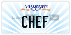 CHEF  license plate in MS