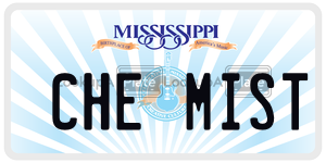 CHEMIST  license plate in MS