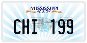 CHI199 license plate in Mississippi