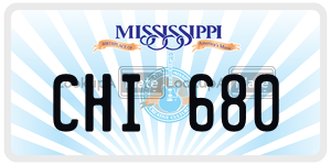 CHI680  license plate in MS