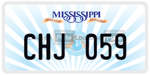 CHJ059  license plate in MS
