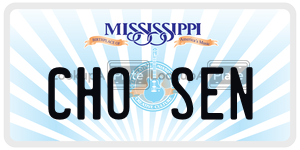 CHOSEN  license plate in MS