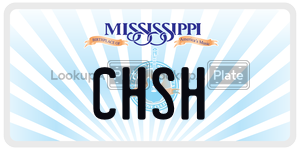CHSH  license plate in MS