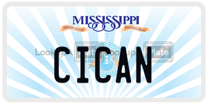 CICAN  license plate in MS