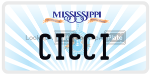 CICCI  license plate in MS