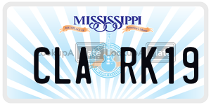 CLARK19  license plate in MS