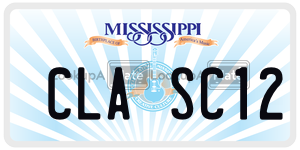 CLASC12  license plate in MS
