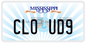 CLOUD9  license plate in MS