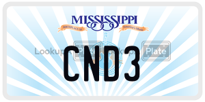 CND3  license plate in MS